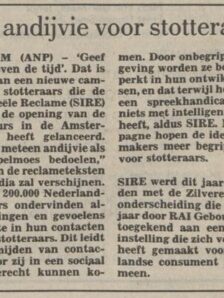 1987 Stotteren Artikel Algemeen Het Parool 23 04 1987