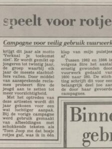 1987 Vuurwerk Algemeen Artikel Algemeen Dagblad 14 11 1987