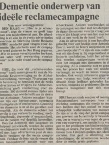 1989 Dementie Algemeen Artikel De Volkskrant 09 06 1989