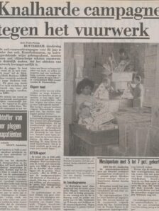 1989 Vuurwerk Algemeen Artikel De Telegraaf 23 11 1989