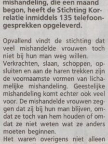 1992 Relationele Mishandeling Resultaten Trouw 13 04 1992