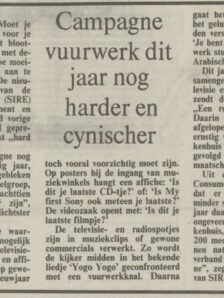 1992 Vuurwerk Algemeen Artikel NRC Handelsblad 14 12 1992