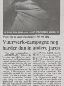 1992 Vuurwerk De Volkskrant 11 12 1992