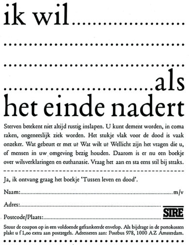 1994 Wilsverklaringen Euthanasie HERO