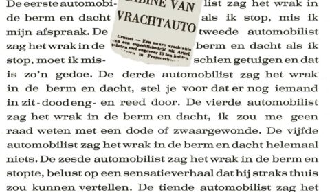 1967 Banner Voorbijgaan aan menselijk leed 1