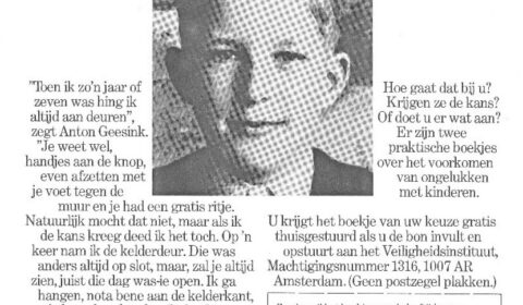 1977 Banner Veiligheid van kinderen in en om het huis