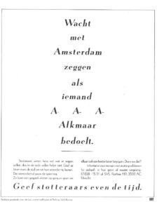 1987 stotteren amsterdam