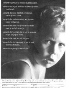 1988 pleegzorg poster jongen 2