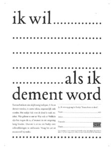 1994 wilsverklaring poster dement