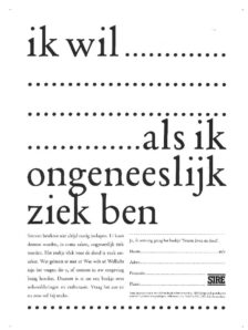 1994 wilsverklaring poster ziek
